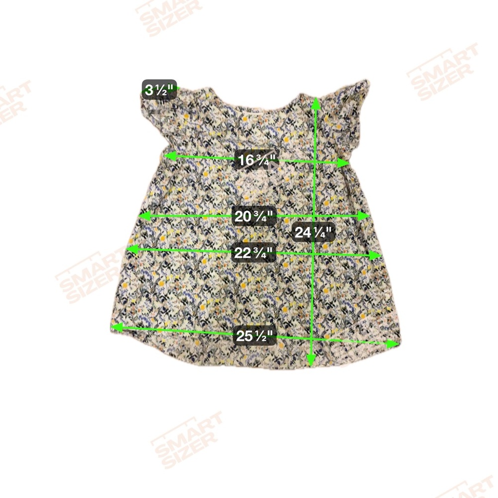 ANTONIO MELANI Multicolor Floral Flutter cap sleeve Blouse - Picture 3 of 5